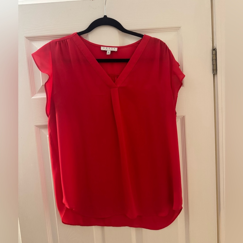 Scarlet V-Neck Blouse